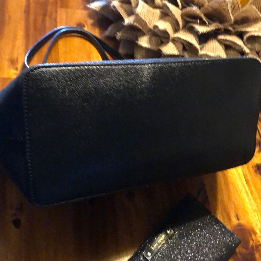Kate spade glitter black purse with wallet